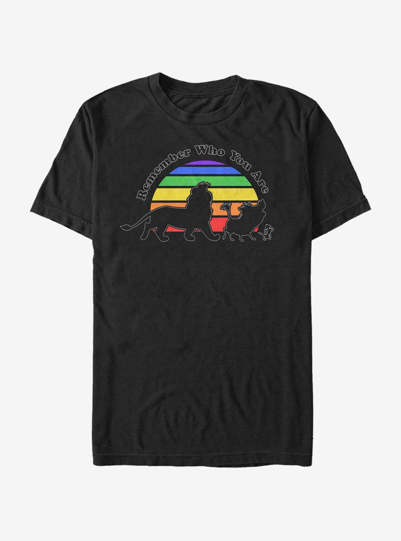 Disney The Lion King Remember Rainbow T-Shirt, BLACK, hi-res