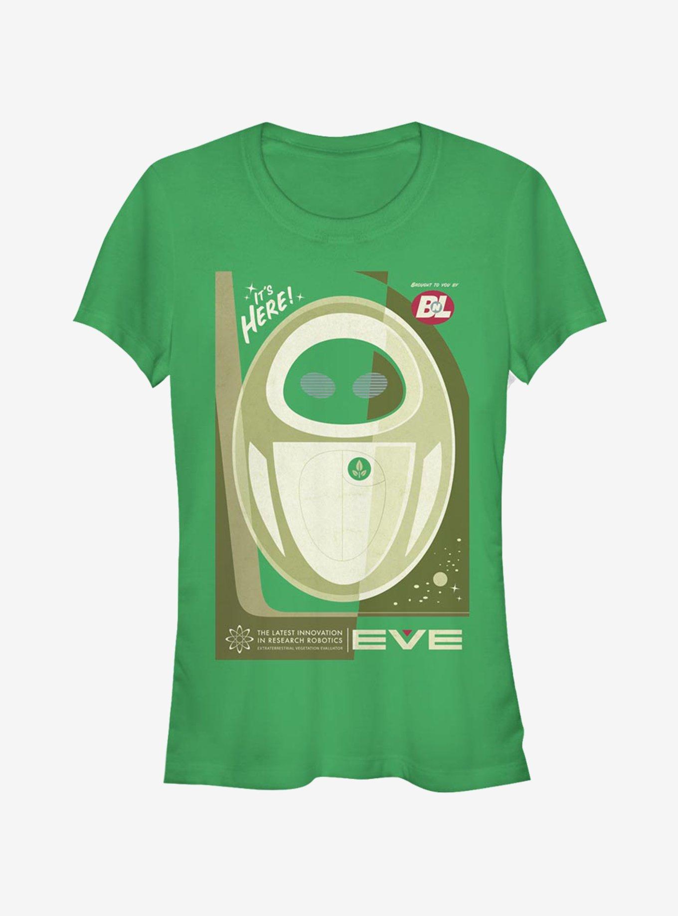 Disney Pixar Wall E Eve Is Here Poster Girls T Shirt Green Hot Topic