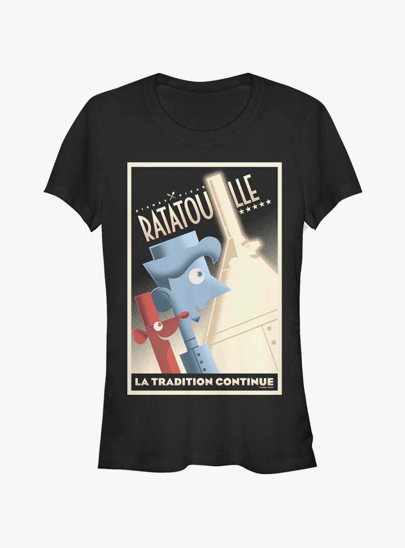 Disney Pixar Ratatouille La Tradition Poster Girls T-Shirt, BLACK, hi-res