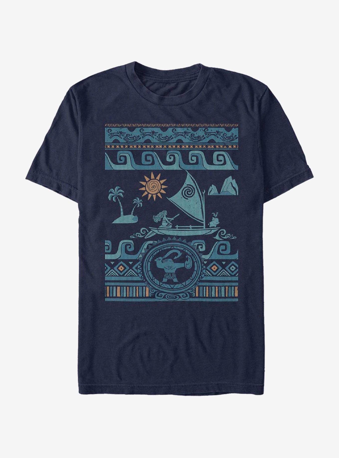 Disney Moana Sweater Collage T-Shirt, NAVY, hi-res