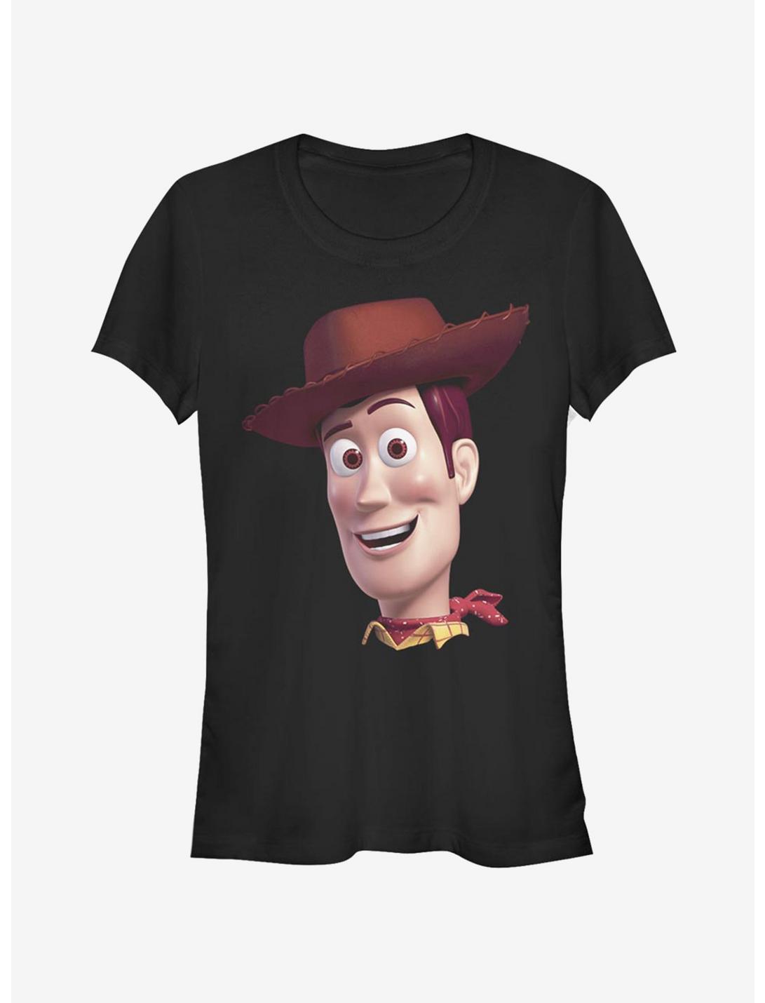 Disney Pixar Toy Story 4 Woody Big Face Girls T-Shirt, BLACK, hi-res