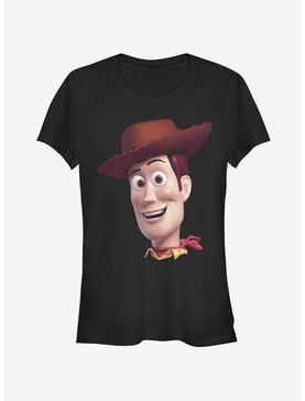 Disney Pixar Toy Story 4 Woody Big Face Girls T-Shirt, BLACK, hi-res