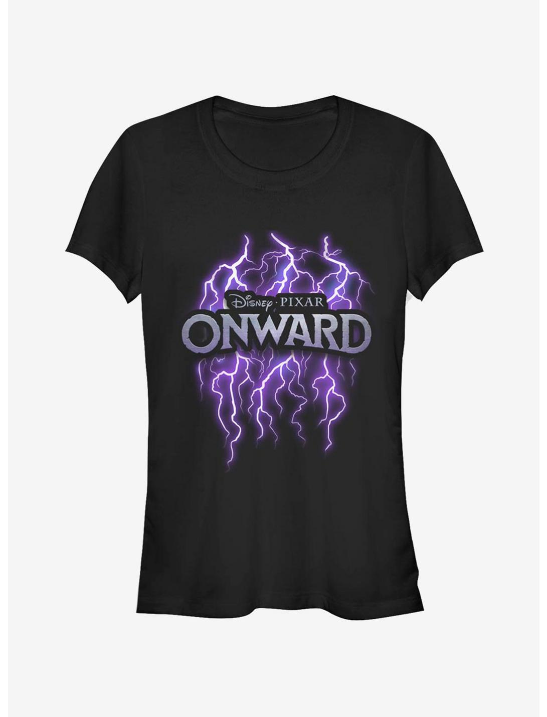Disney Pixar Onward Logo Lightning Girls T-Shirt, BLACK, hi-res