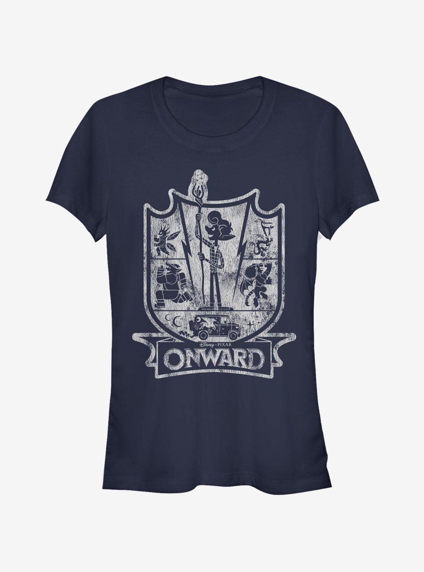 Disney Pixar Onward Onward Crest Girls T-Shirt, NAVY, hi-res