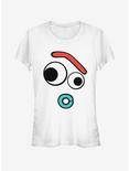 Disney Pixar Toy Story Big Face Curious Forky Girls T-Shirt, WHITE, hi-res