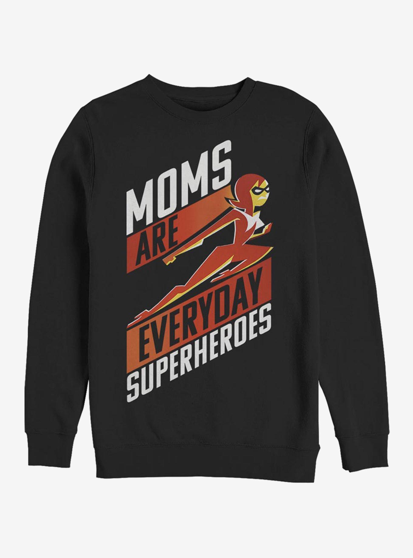Disney Pixar The Incredibles Moms Are Super Sweatshirt, BLACK, hi-res