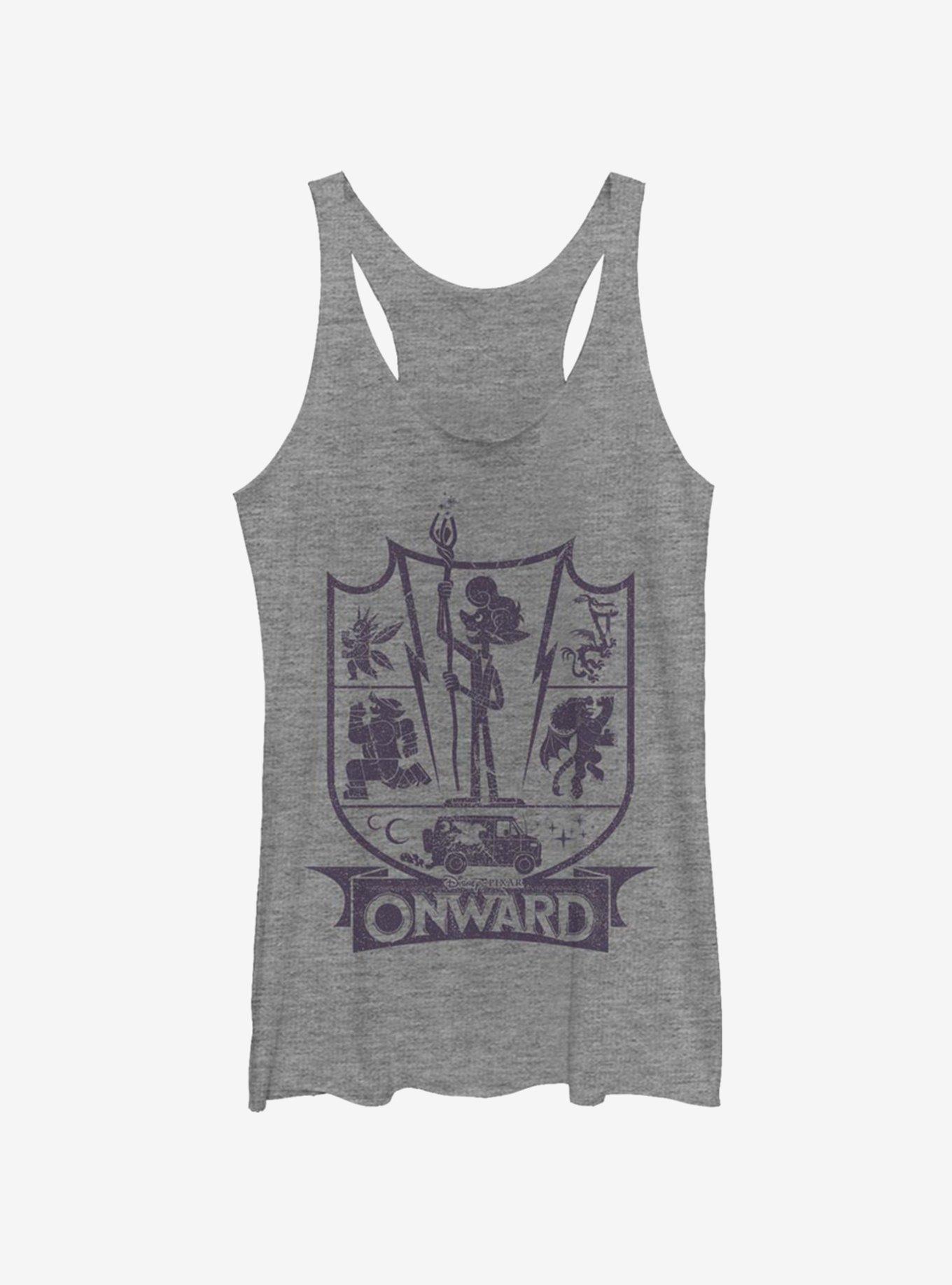 Disney Pixar Onward Char Badge Girls Tank, GRAY HTR, hi-res