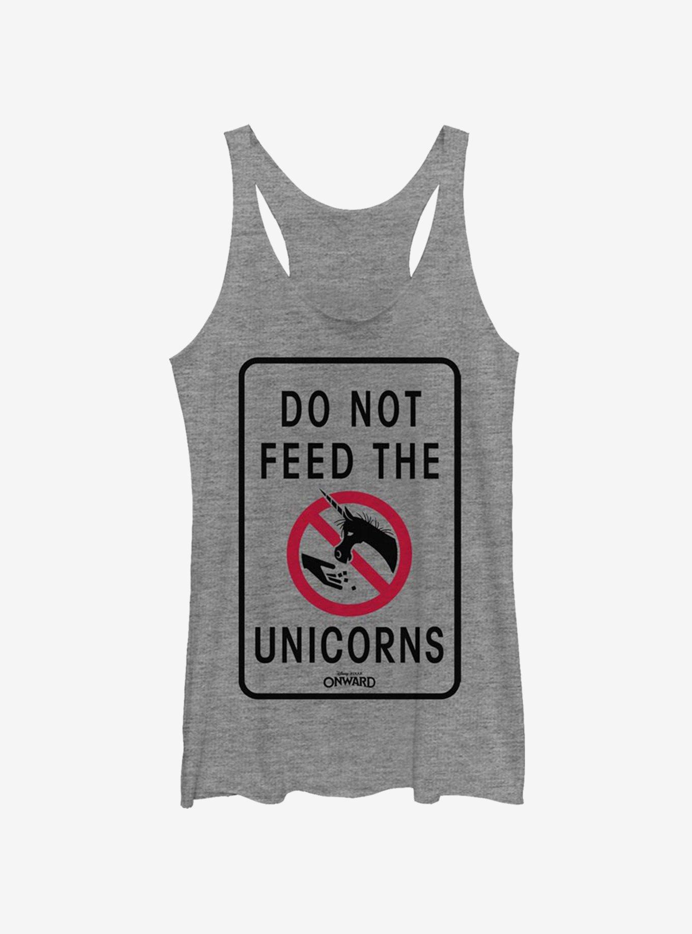 Disney Pixar Onward Don't Feed The Unicorns Girls Tank, GRAY HTR, hi-res