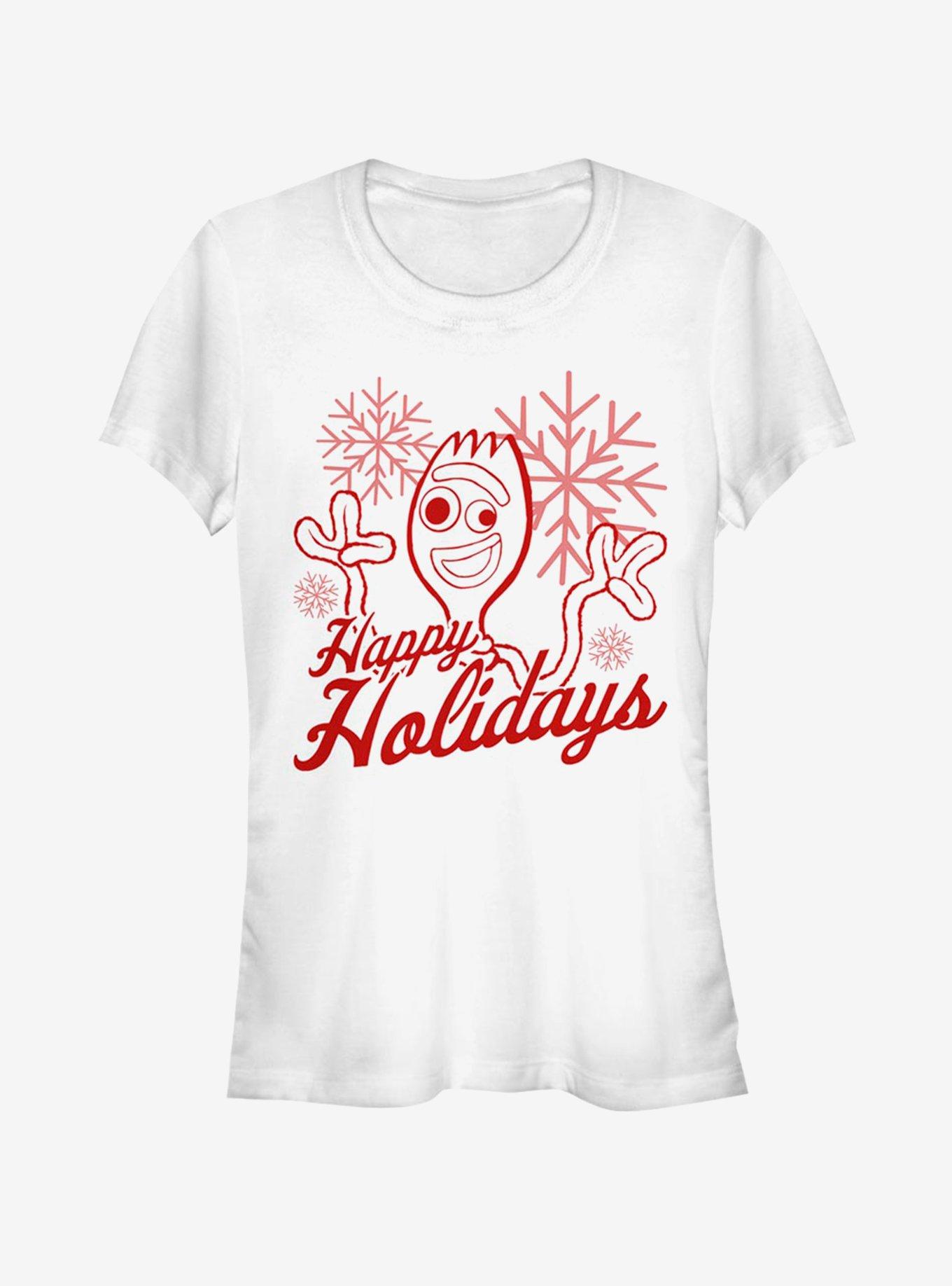Disney Pixar Toy Story Forky Holidays Girls T-Shirt, WHITE, hi-res