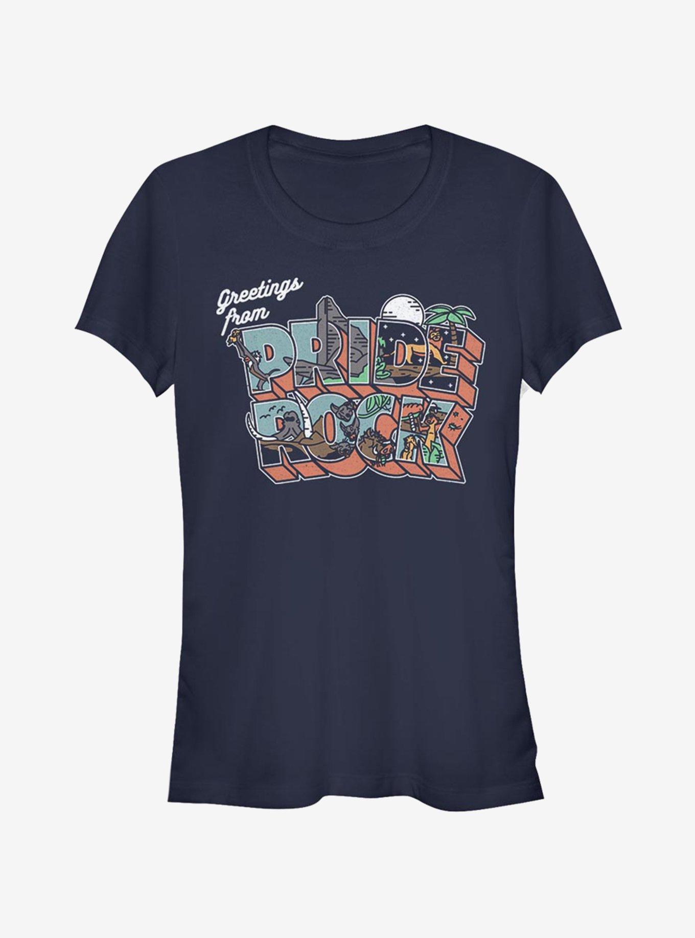 Disney The Lion King Greetings From Pride Rock Girls T-Shirt, NAVY, hi-res