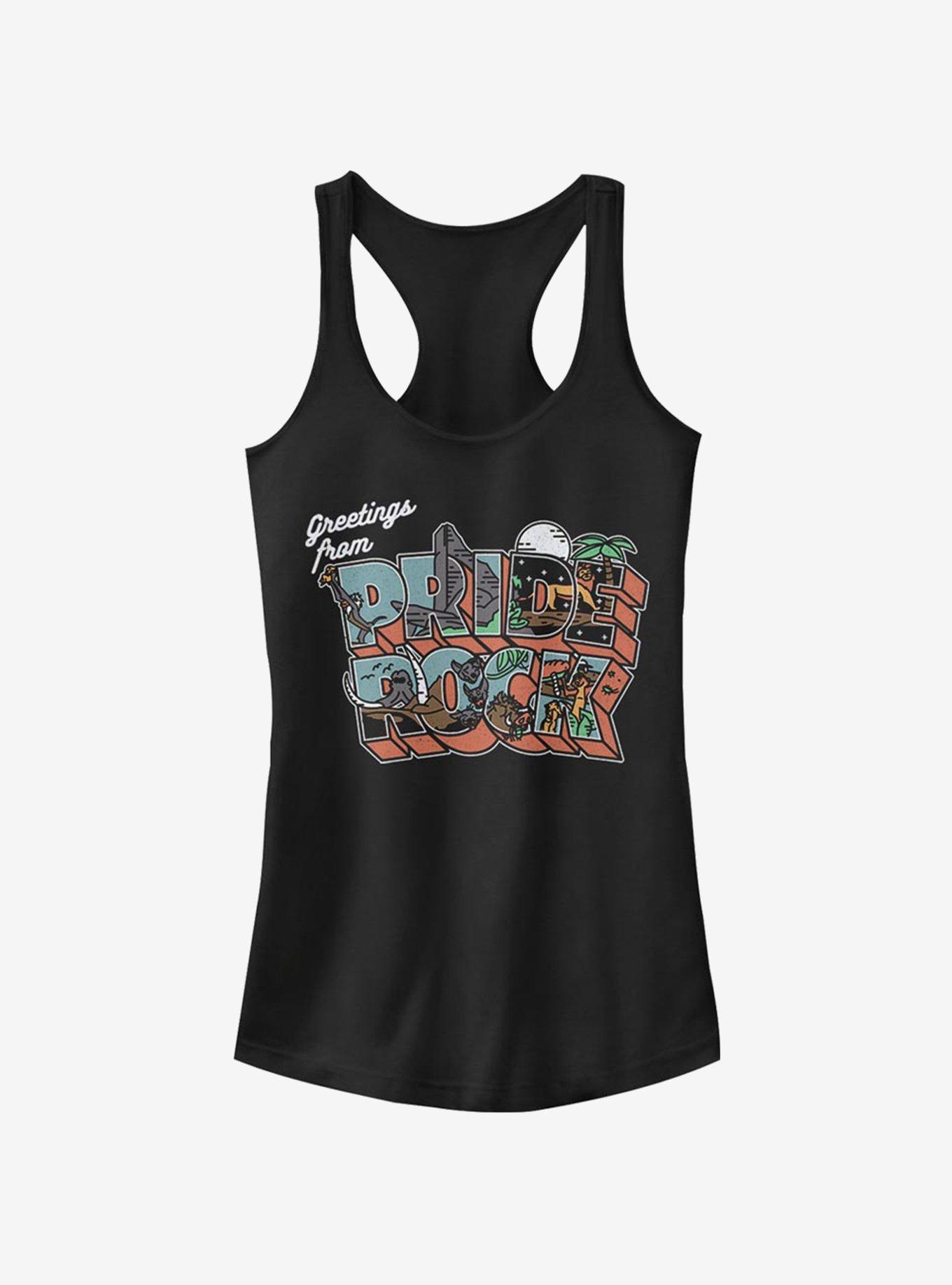 Disney The Lion King Greetings From Pride Rock Girls Tank, BLACK, hi-res