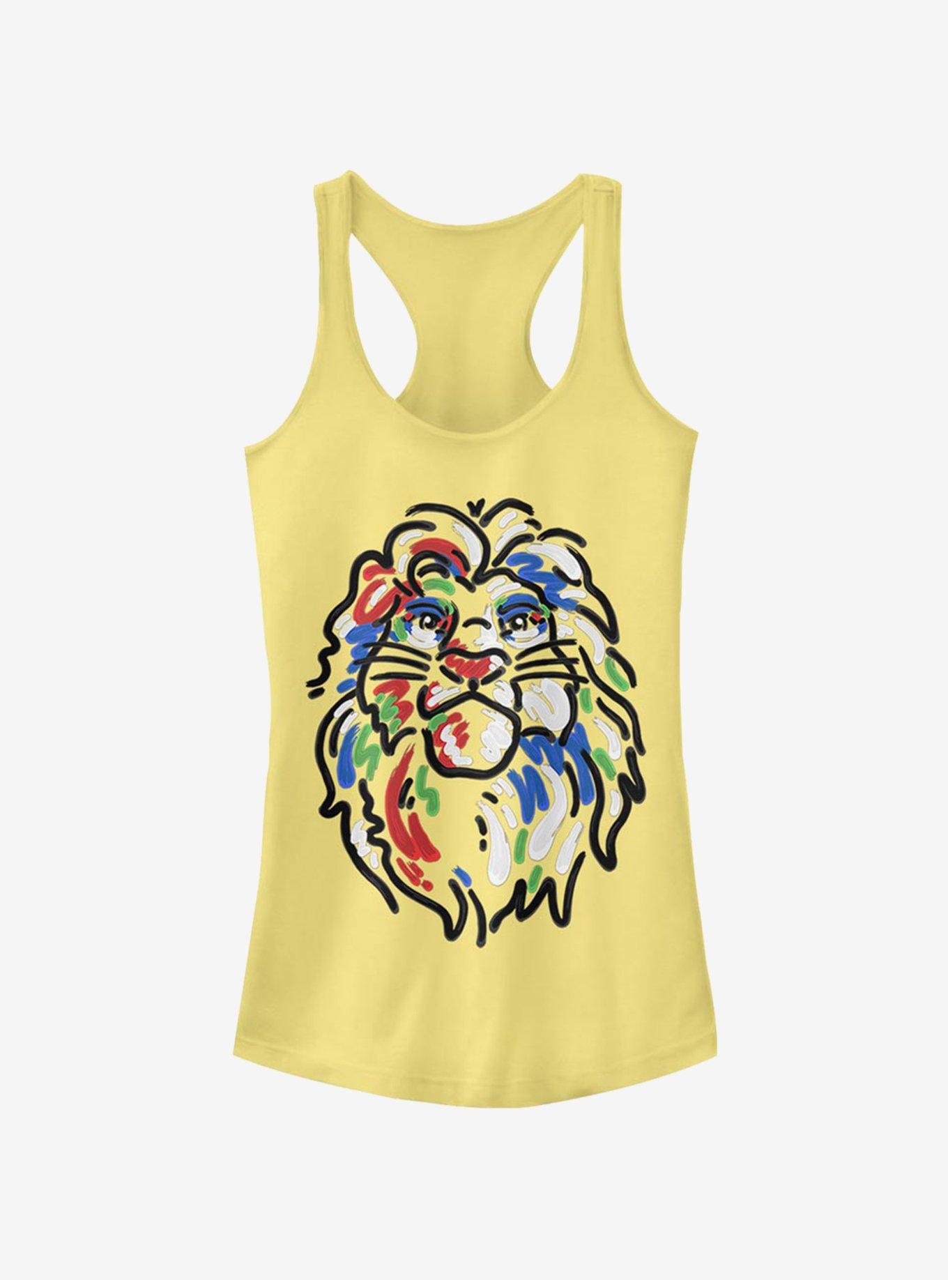 Disney The Lion King Simba Paint Girls Tank, BANANA, hi-res