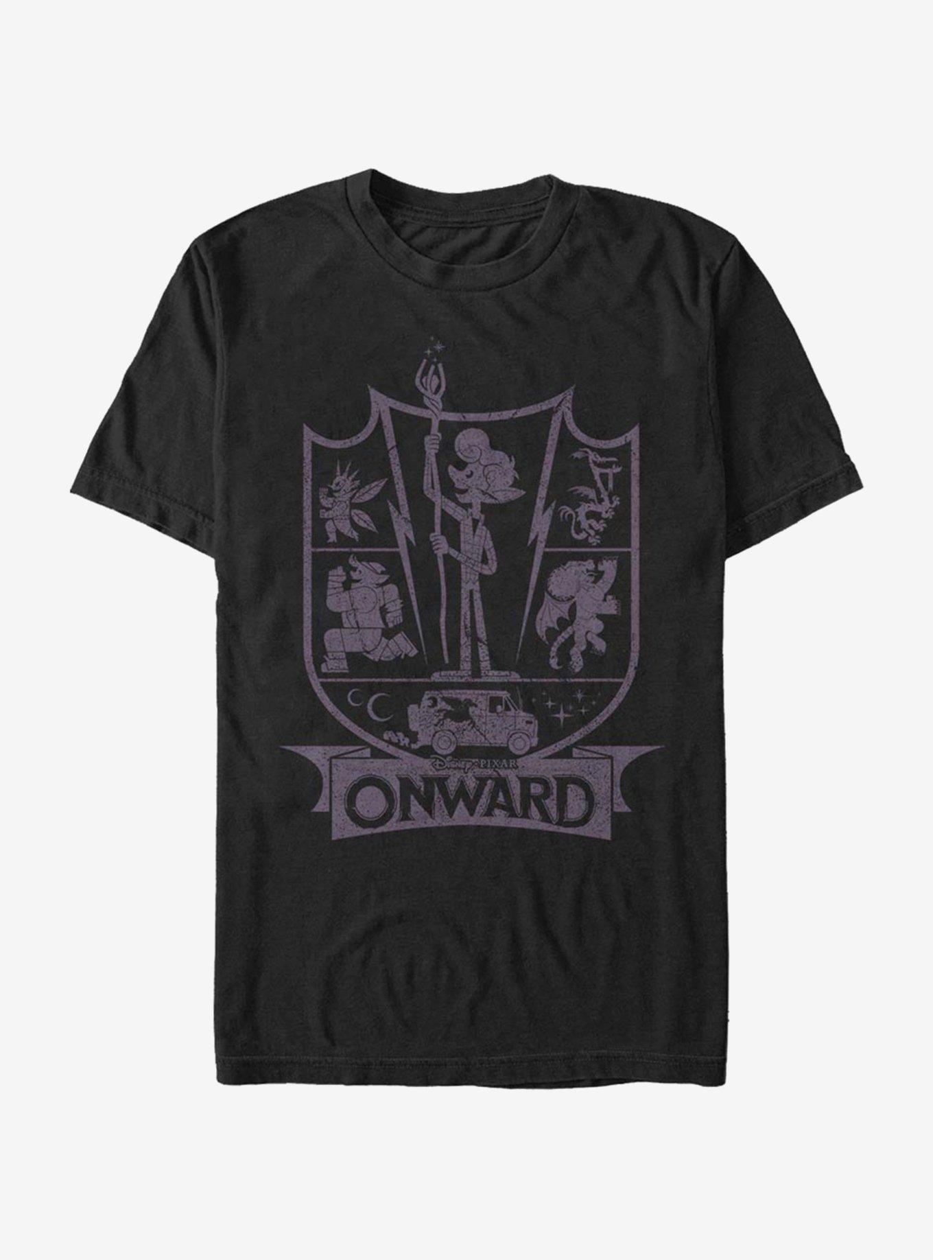 Disney Pixar Onward Char Badge T-Shirt, BLACK, hi-res