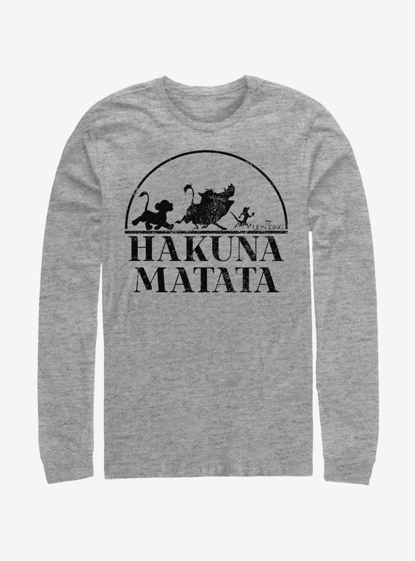 Disney The Lion King Hakuna Matata Long-Sleeve T-Shirt, ATH HTR, hi-res