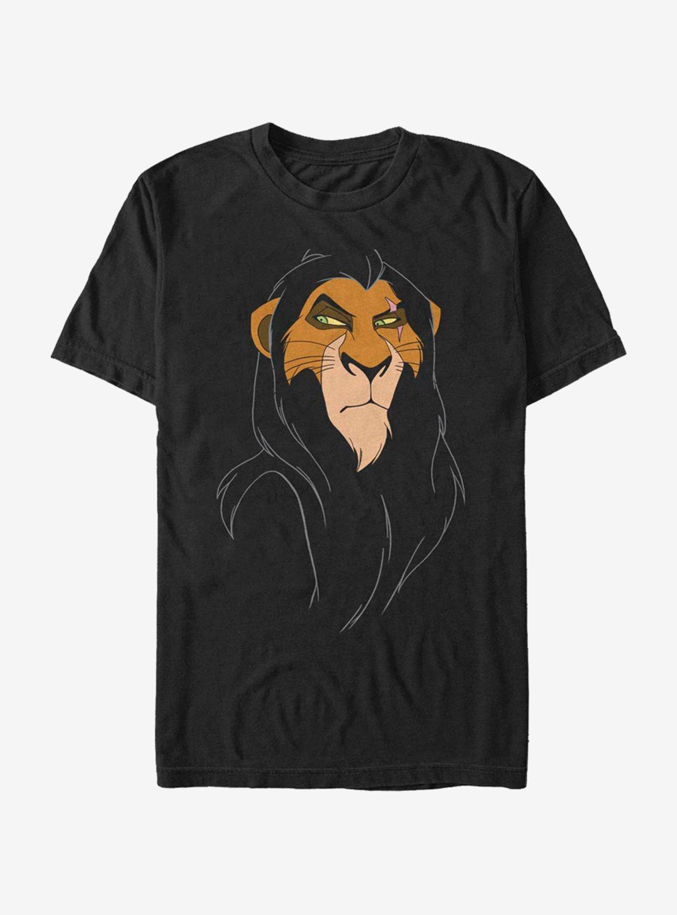 Disney The Lion King Big Face Scar T-Shirt, BLACK, hi-res