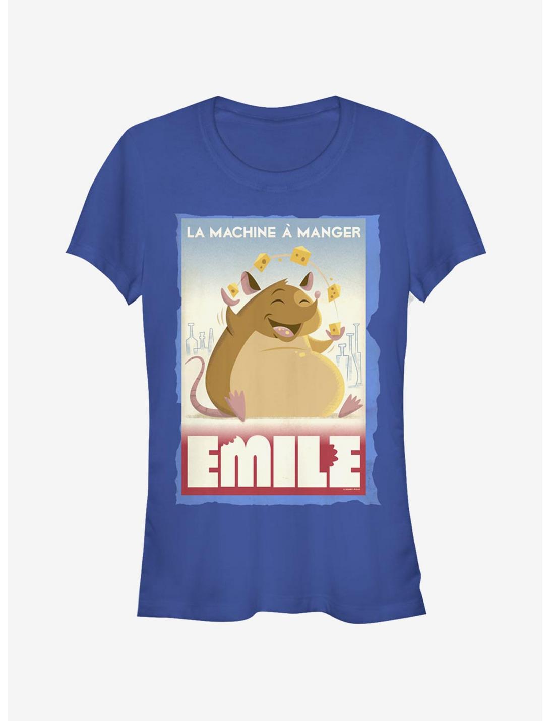 Disney Pixar Ratatouille Eating Machine Emile Poster Girls T-Shirt, ROYAL, hi-res