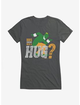 Elf Need A Hug Girls T-Shirt, CHARCOAL, hi-res