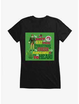Elf Spread Christmas Cheer Girls T-Shirt, BLACK, hi-res