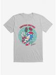 Sonic The Hedgehog Christmas Greetings From Sonic T-Shirt, HEATHER GREY, hi-res