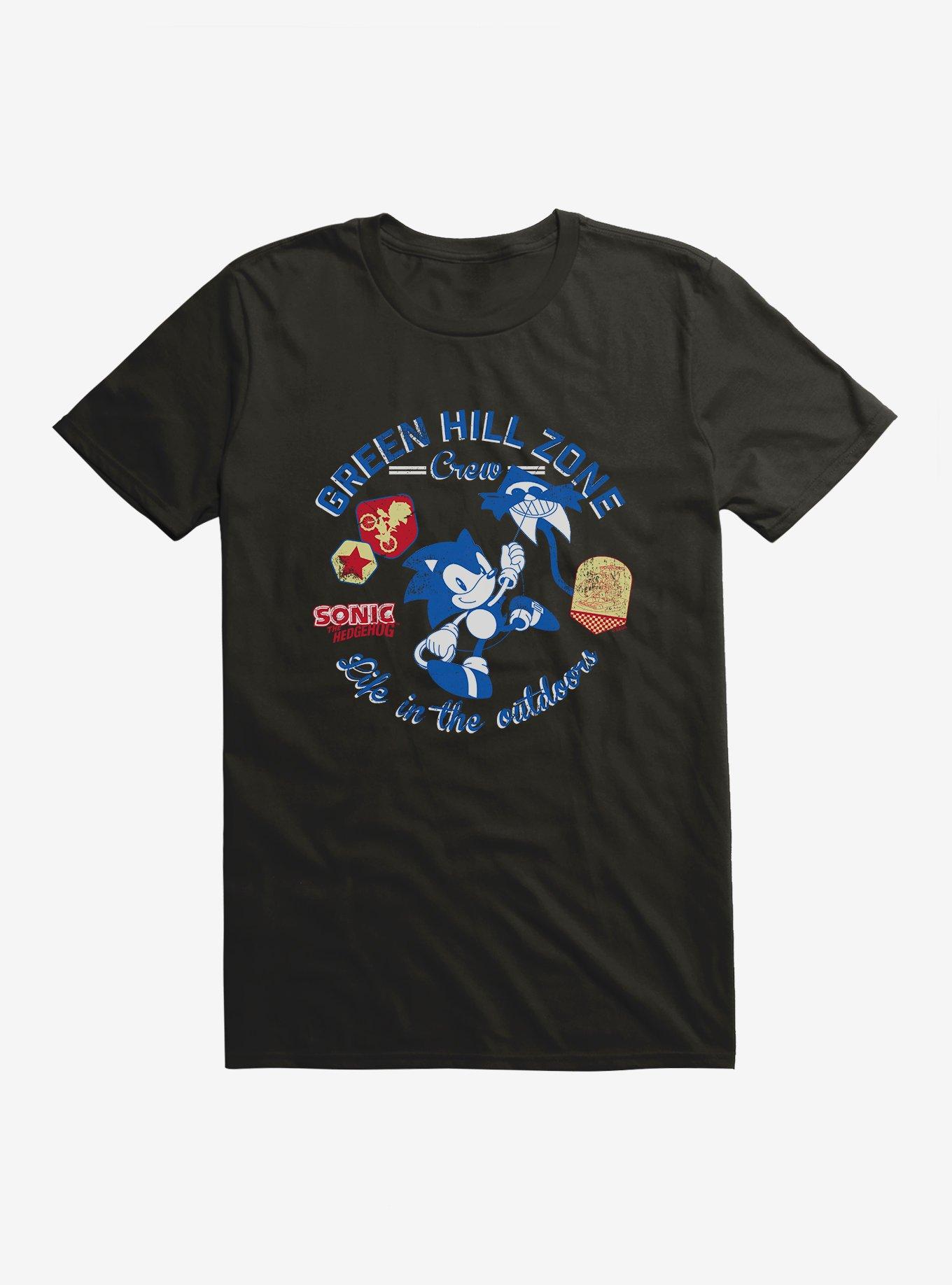 Sonic The Hedgehog Sonic Green Hill Zone Crew T-Shirt, BLACK, hi-res