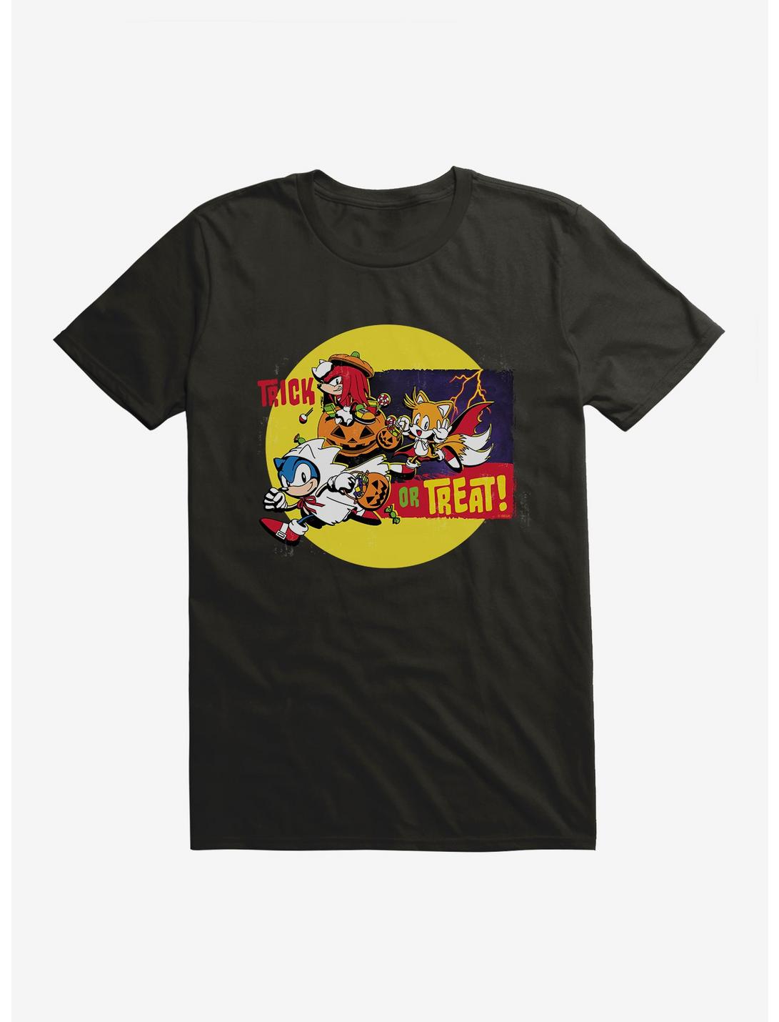 Sonic The Hedgehog Sonic, Tails and Knuckles Trick Or Treat T-Shirt, BLACK, hi-res