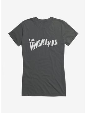 The Invisible Man Classic Font Girls T-Shirt, CHARCOAL, hi-res