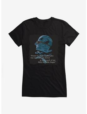 The Invisible Man Power Quote Girls T-Shirt, BLACK, hi-res