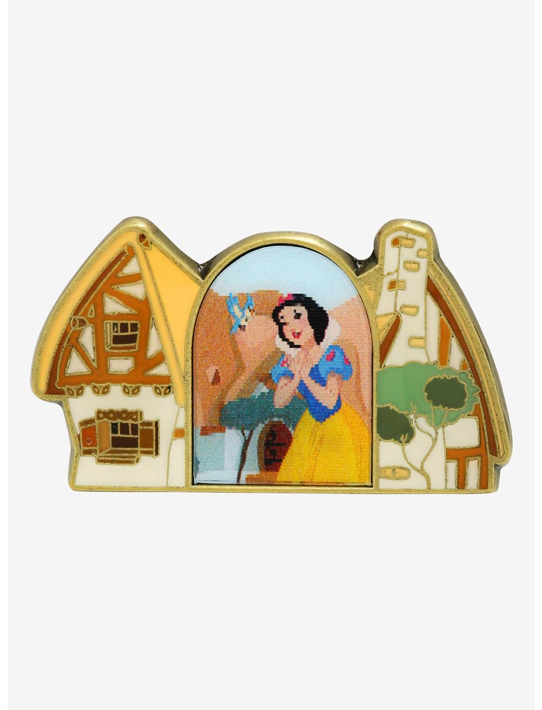 Loungefly Disney Princess Snow White and the Seven Dwarfs Cottage Lenticular Enamel Pin - BoxLunch Exclusive, , hi-res