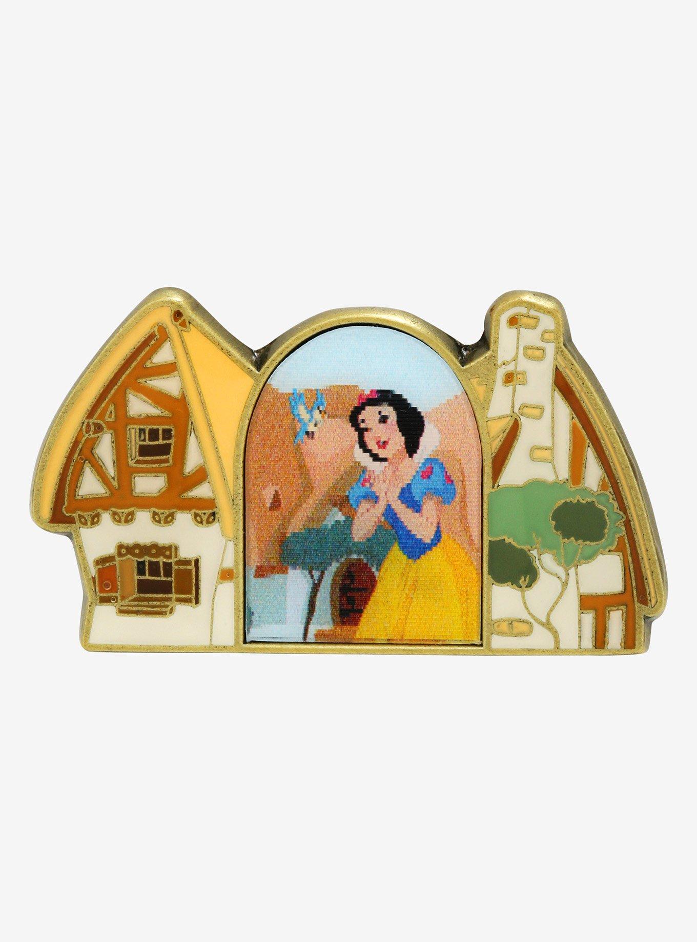 Loungefly Disney Princess Snow White and the Seven Dwarfs Cottage Lenticular Enamel Pin - BoxLunch Exclusive, , hi-res