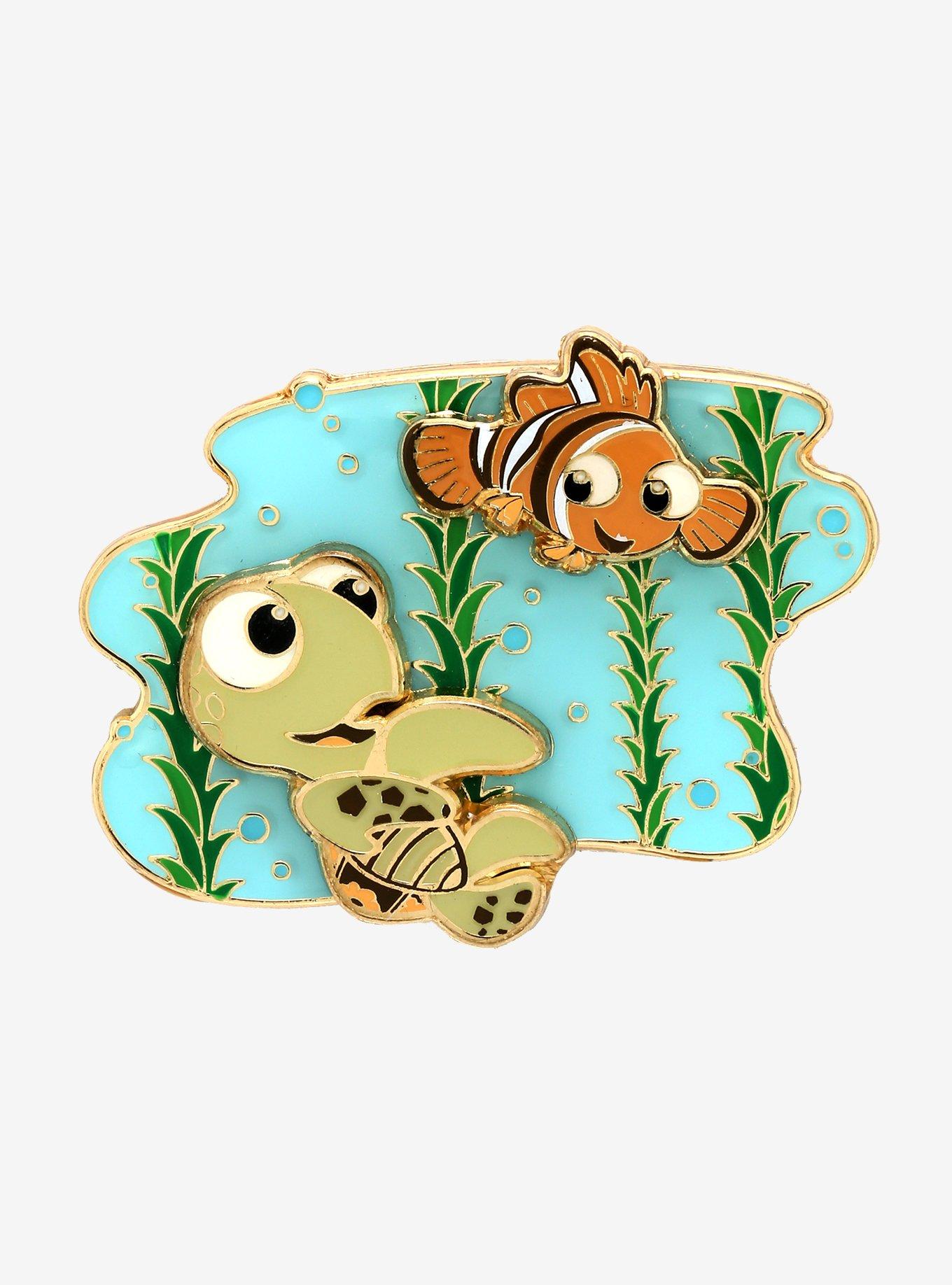 Pixar Loungefly Enamel Pins Finding Nemo Fish Tank Buddies Display