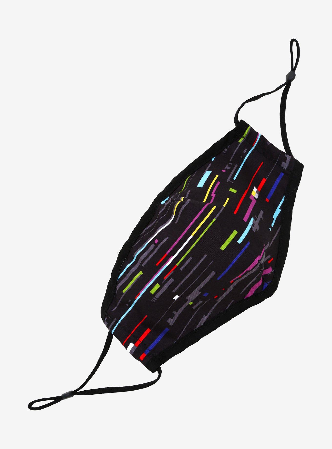 Computer Glitch Fashion Face Mask, , hi-res