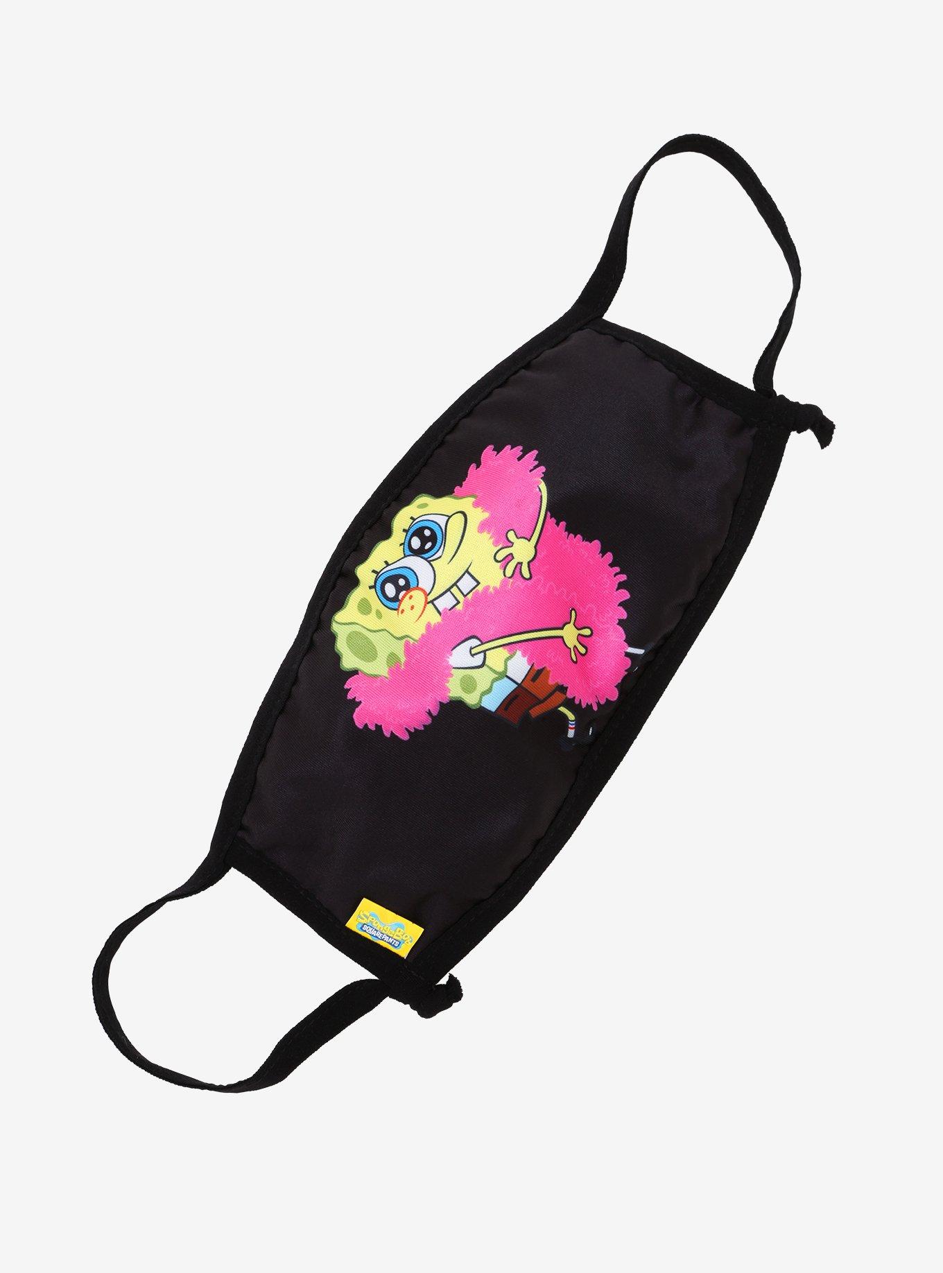 SpongeBob SquarePants Fabulous Pink Boa Fashion Face Mask | Hot Topic