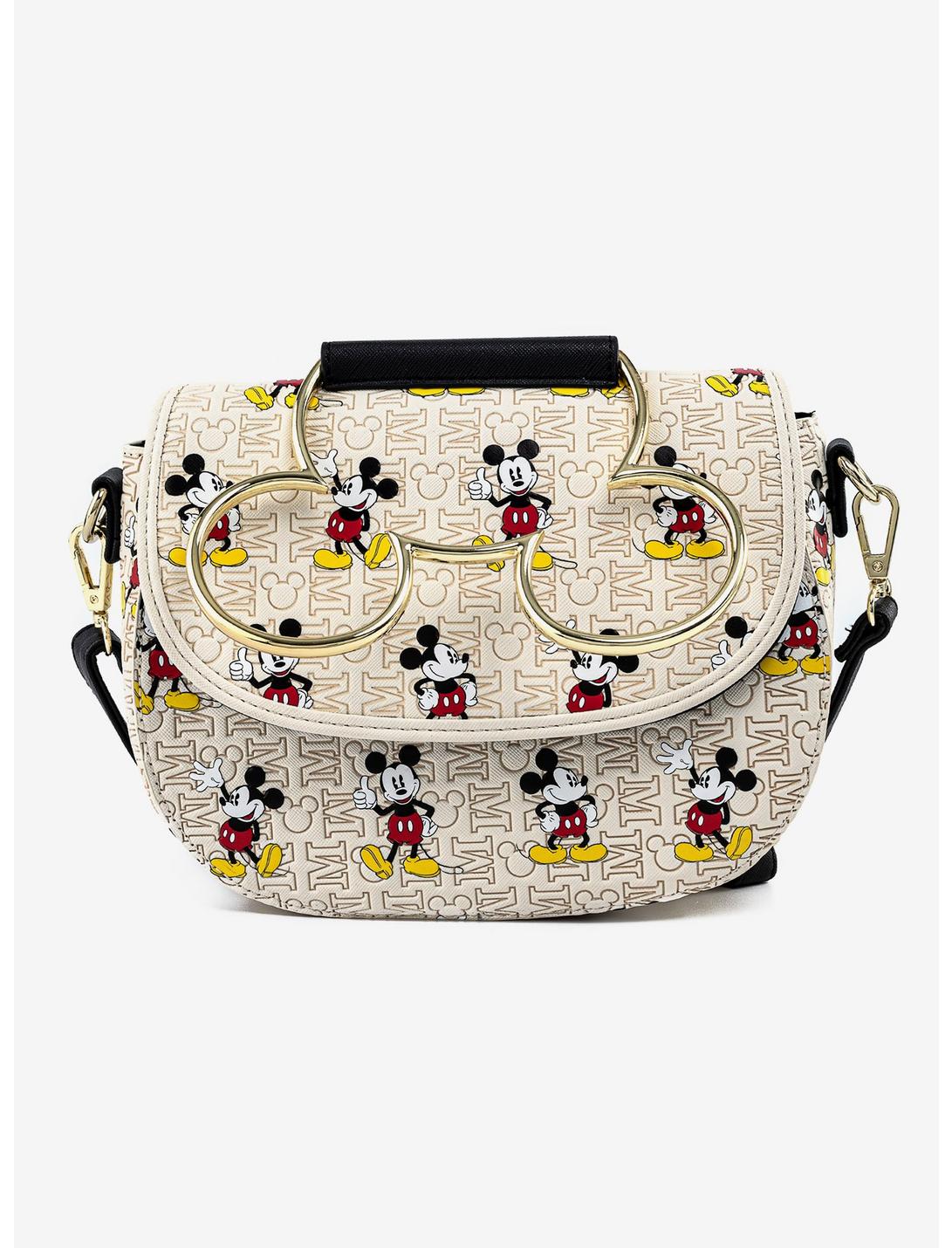 Loungefly Disney Mickey Mouse Hardware Allover Print Crossbody Bag, , hi-res
