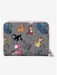 Loungefly Disney Cats Yarn Allover Print Small Zip Wallet, , hi-res