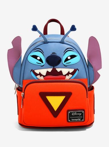 New Loungefly Team Stitch 626 Jersey Series Mini Cosplay Blue Backpack Grotto Treasures Exclusive - Loungefly Disney Lilo & Stitch  main image 3