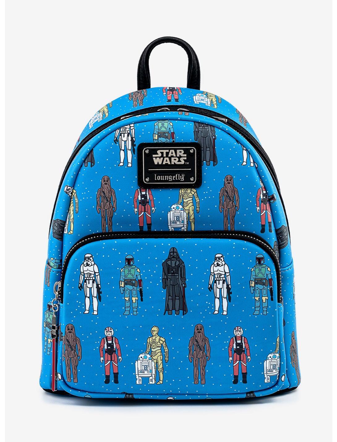 Loungefly Star Wars Action Figures Allover Print Mini Backpack, , hi-res