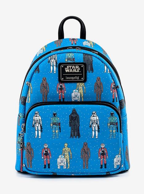 Loungefly Star Wars Navy Character Mini Backpack Great Condition Loungefly Star Wars Hyperspace Mini Backpack Pin Trading  main image 2