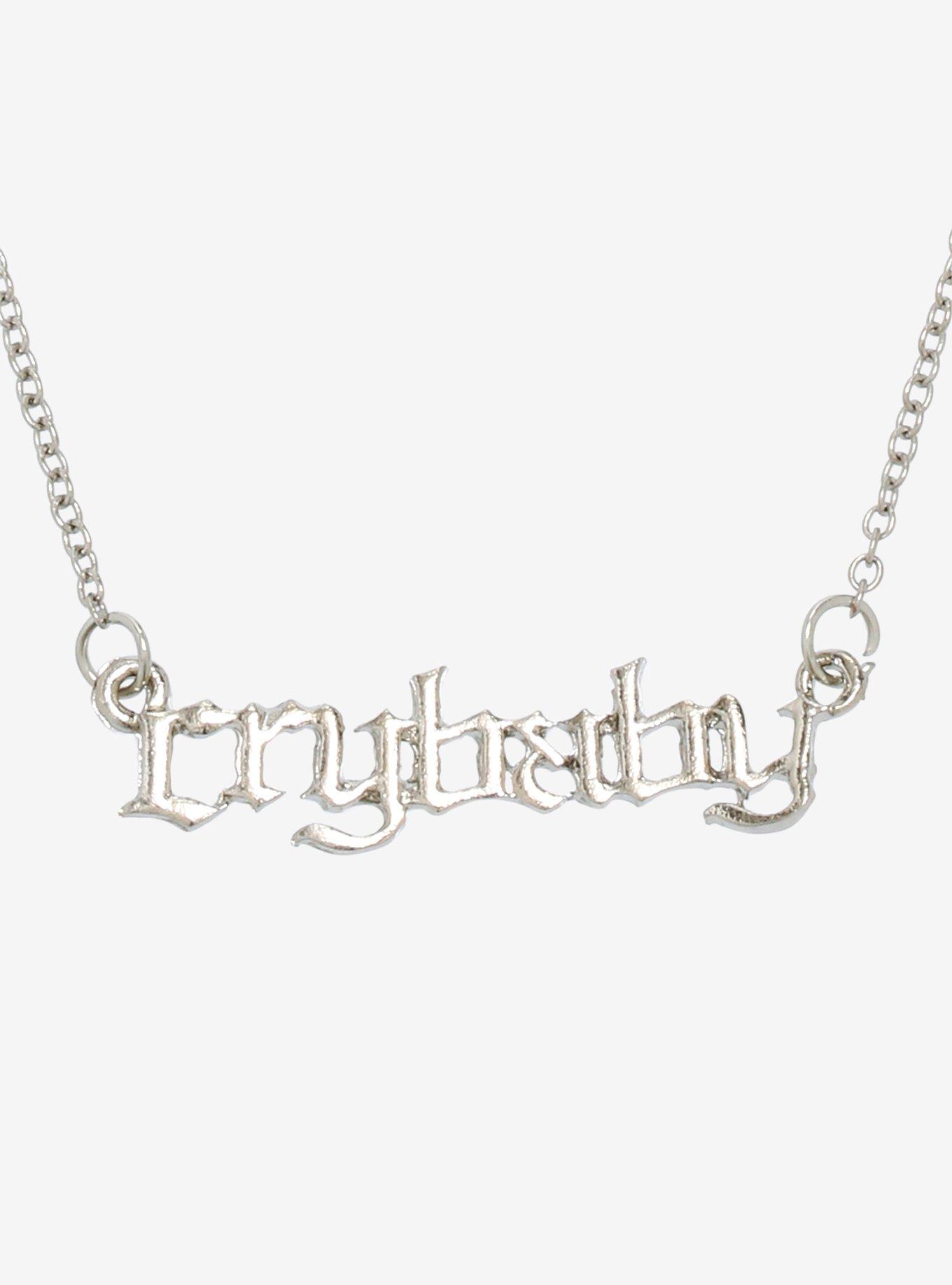 Crybaby hot sale nameplate necklace