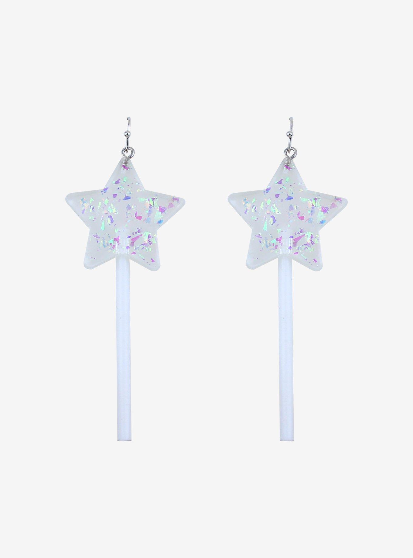 Sparkle Star Lollipop Drop Earrings, , hi-res