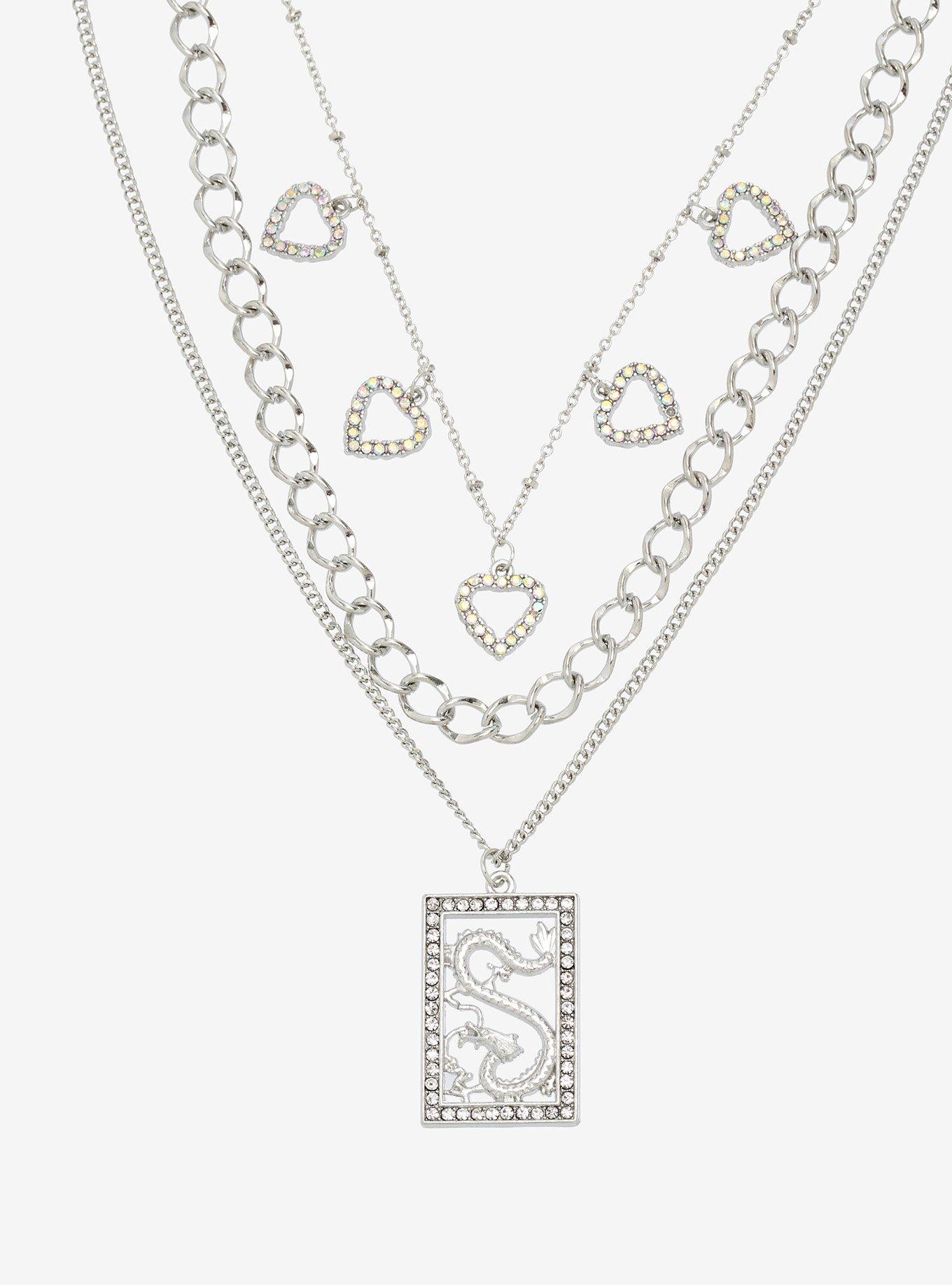 Dragon Heart CZ Necklace Set, , hi-res