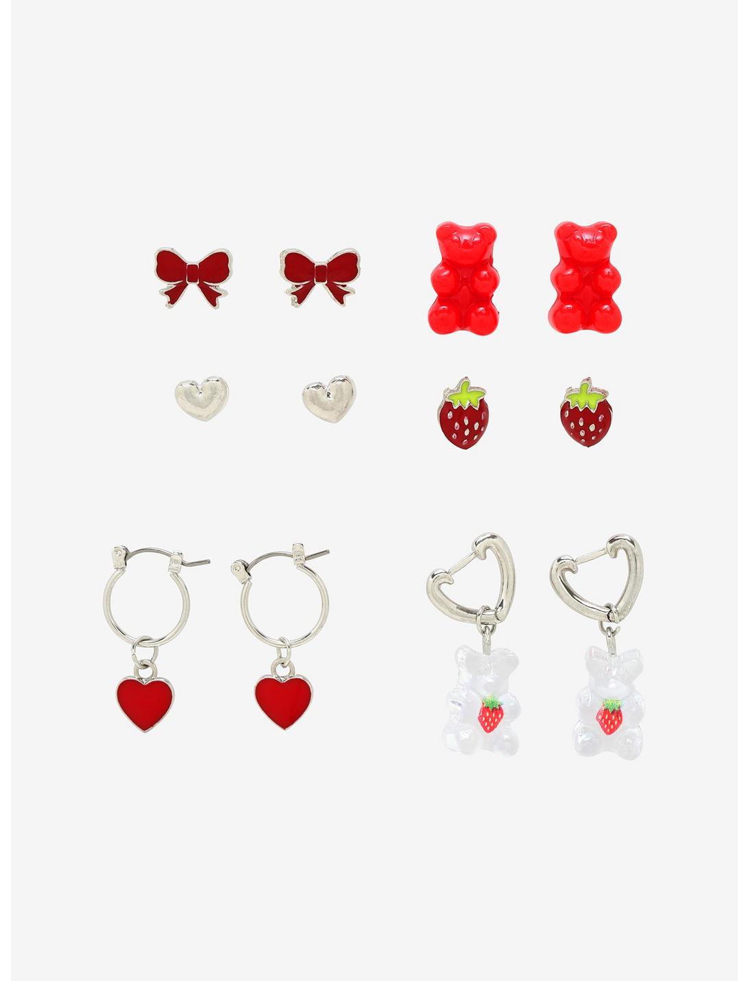 Candy Bear Strawberry Earring Set | Hot Topic