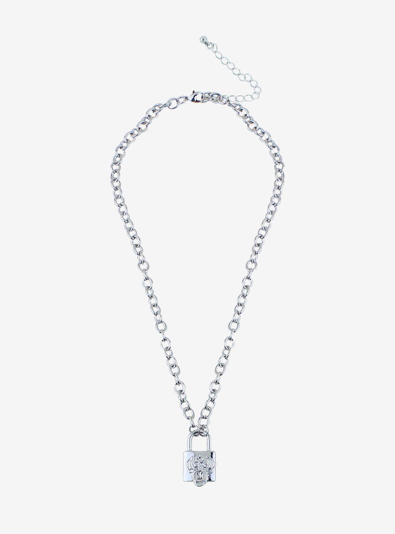 Dragon Padlock Chain Necklace | Hot Topic