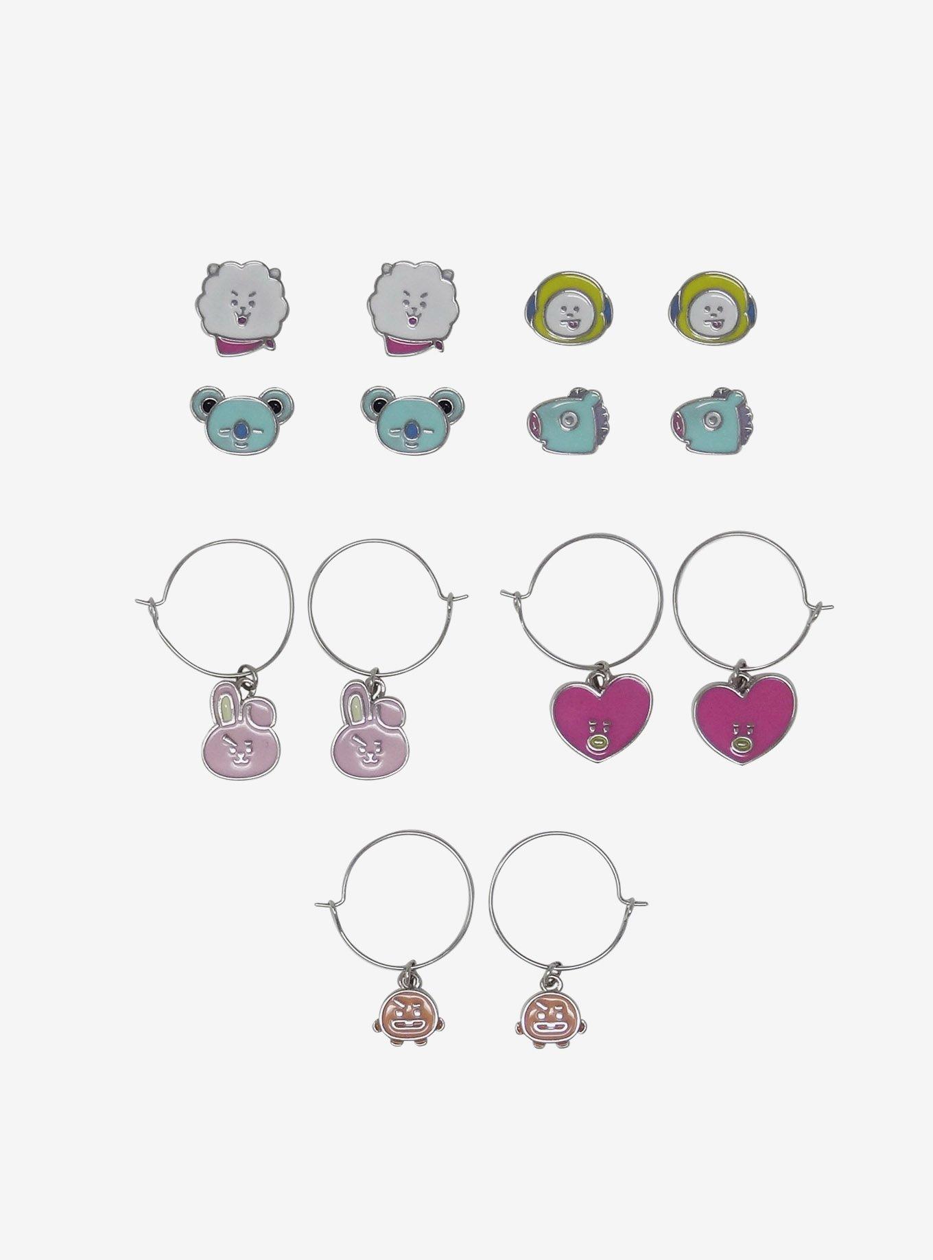 BT21 Pastel Character Earring Set, , hi-res