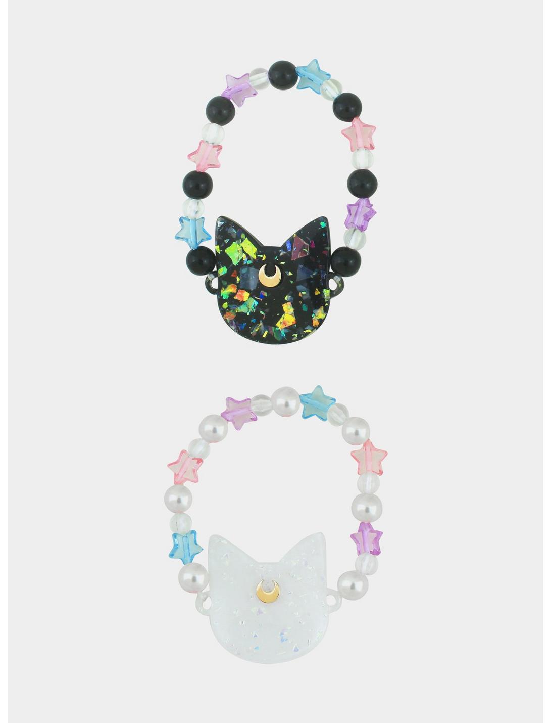 Sailor Moon Luna & Artemis Star Bead Best Friend Bracelet Set, , hi-res