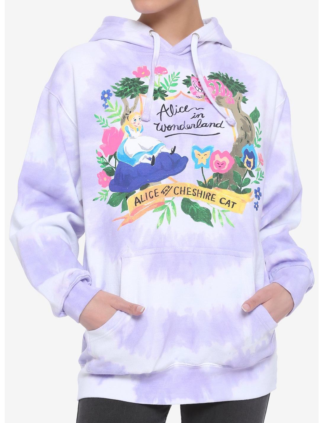 Disney Alice In Wonderland Watercolor Tie-Dye Girls Hoodie, MULTI, hi-res