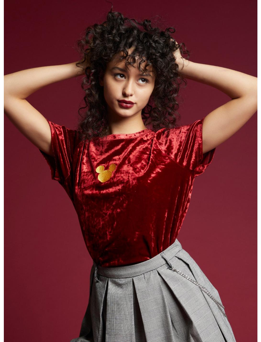 Disney Mickey Mouse Holiday Velvet Top, MULTI, hi-res