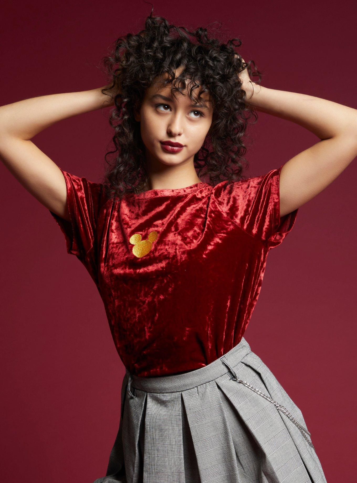 Disney Mickey Mouse Holiday Velvet Top, MULTI, hi-res