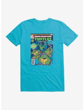Teenage Mutant Ninja Turtles Adventures Premiere Comic Book Cover T-Shirt, CARRIBEAN BLUE, hi-res