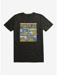Teenage Mutant Ninja Turtles Comic Strip Group Catchphrases T-Shirt, BLACK, hi-res