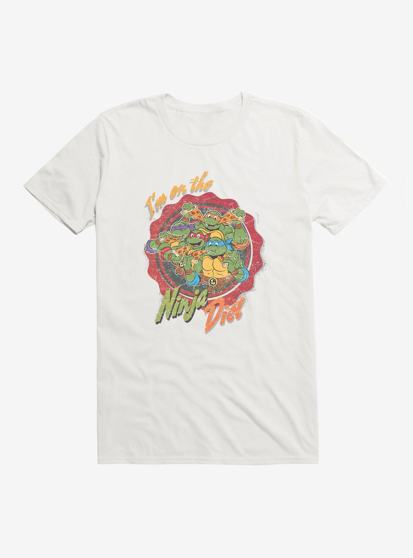 Teenage Mutant Ninja Turtles On The Ninja Diet Group Pizza T-Shirt ...